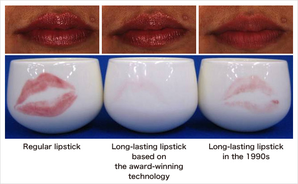 Regular lipstick Long-lasting lipstick based on the award-winning technology Long-lasting lipstick in the 1990’s