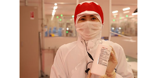 Producing Hand Sanitizer (Designated Quasi Drug) at Four Factories in Japan