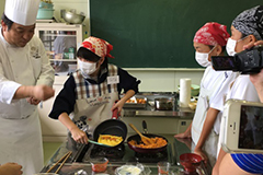 Students cooking