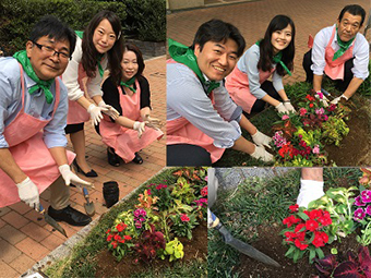 咲き誇るお花が銀座を彩る!花壇ボランティア活動