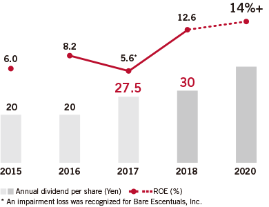 Dividend per Share and ROE