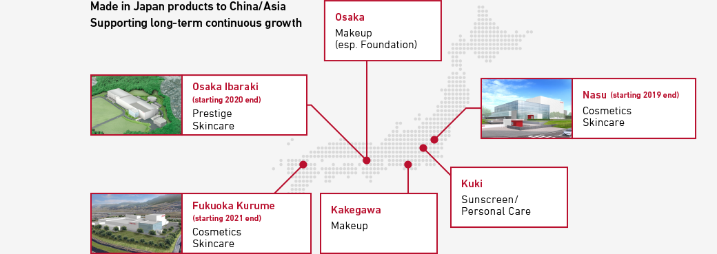 Made in Japan products to China/Asia Supporting long-term continuous growth