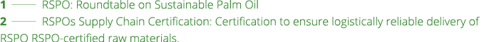 1   RSPO: Roundtable on Sustainable Palm Oil 2   RSPOs Supply Chain Certification: Certification to ensure logistical   