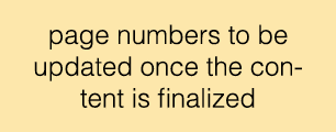 page numbers to be updated once the content is finalized