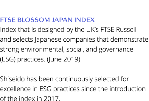  FTSE Blossom Japan Index Index that is designed by the UK s FTSE Russell and selects Japanese companies that demonst   