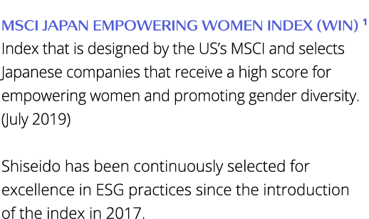 MSCI Japan Empowering Women Index (WIN) 1 Index that is designed by the US s MSCI and selects Japanese companies that   