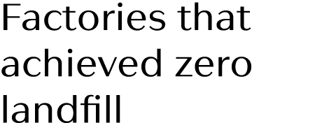 Factories that achieved zero landfill