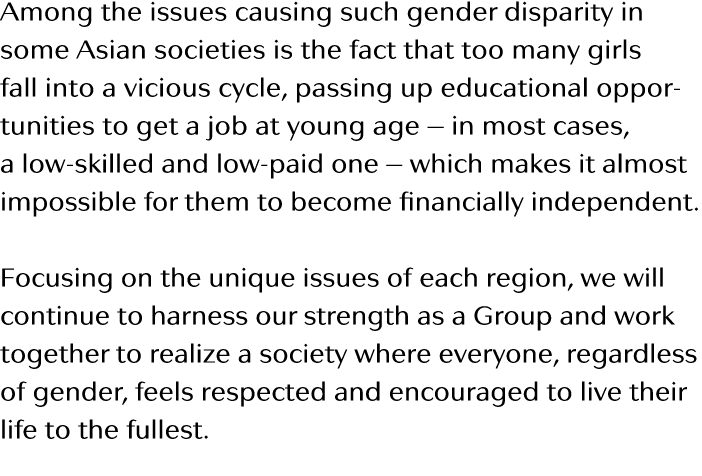 Among the issues causing such gender disparity in some Asian societies is the fact that too many girls fall into a vi   